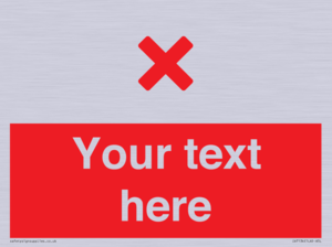 Custom red background, red cross sign